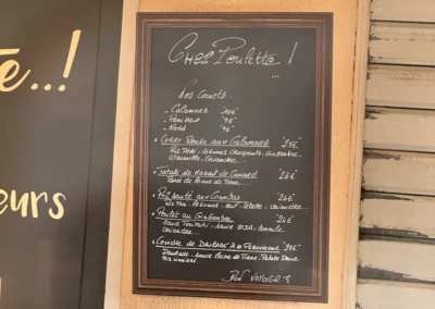 Menu du resturant Chez Poulette à Cassis